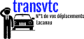 Transvtc Lacanau - Chauffeur Privé et Transport VTC Logo transvtc Lacanau : chauffeur, voiture noire et texte "N°1 de vos déplacements".